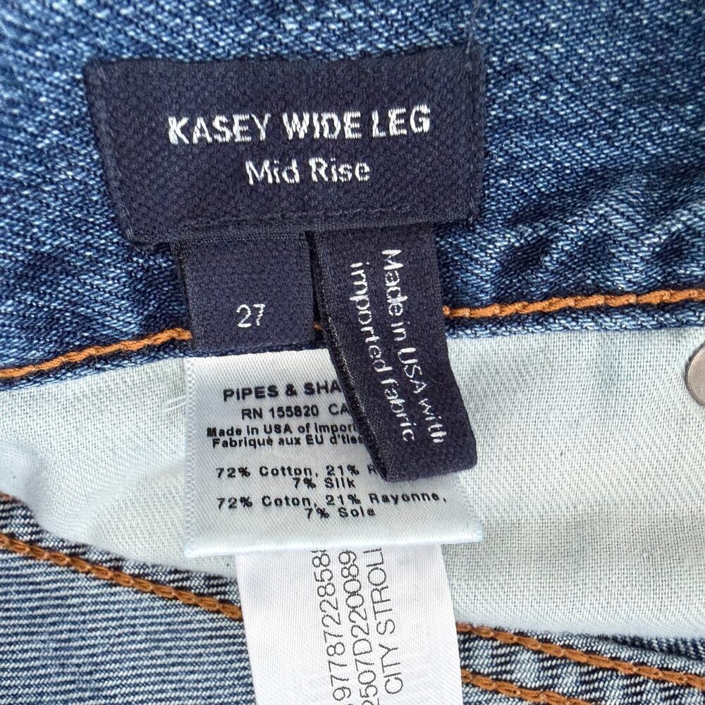 Veronica Beard Jeans Womens 27x32 Kasey Wide Leg Mid Rise City Stroll USA Made - Picture 6 of 13
